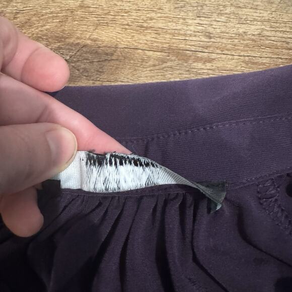 WHBM Banded Bottom Deep V-Neck Shirt Amethyst Purple See Measurements for Size - Picture 5 of 15